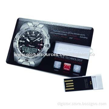 Eco Card USB Flash Drive with 3D Printing Logo, 1-32GB Capacity